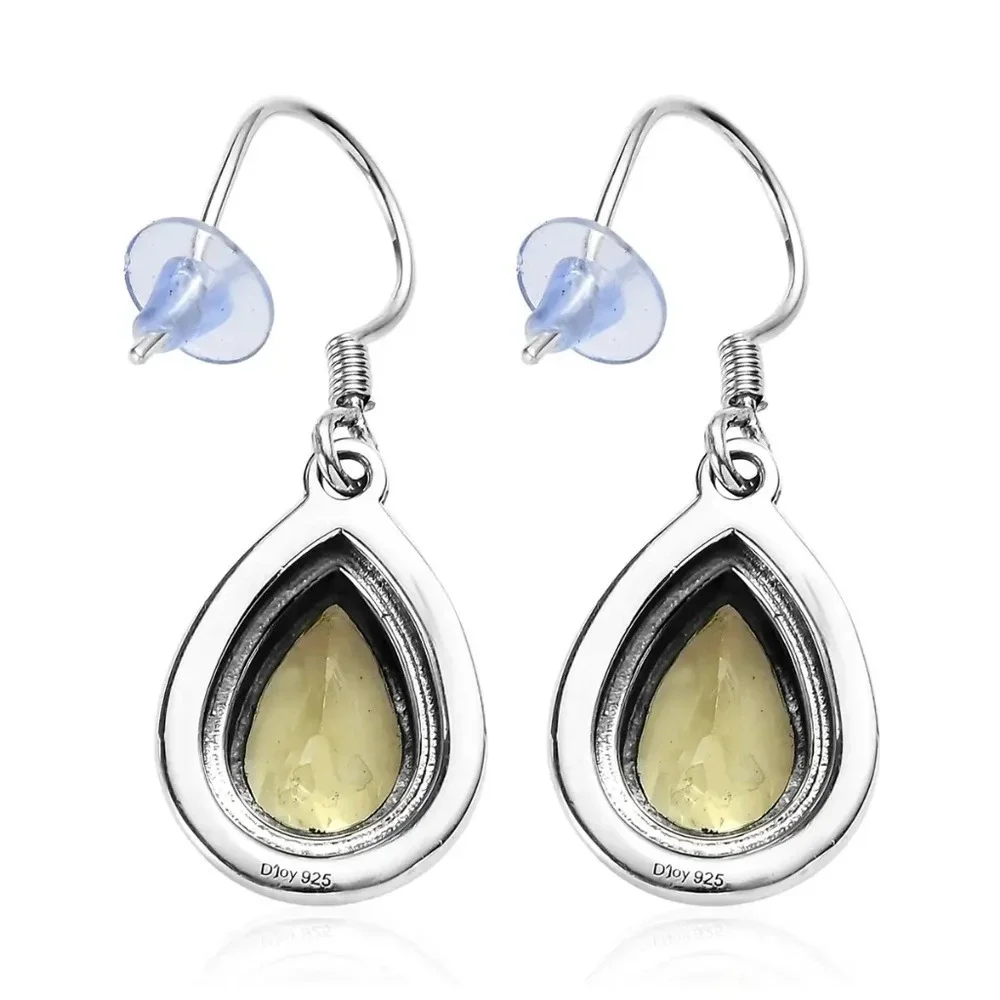 Ouro Verde Quartz Earrings in 925 Sterling Silver